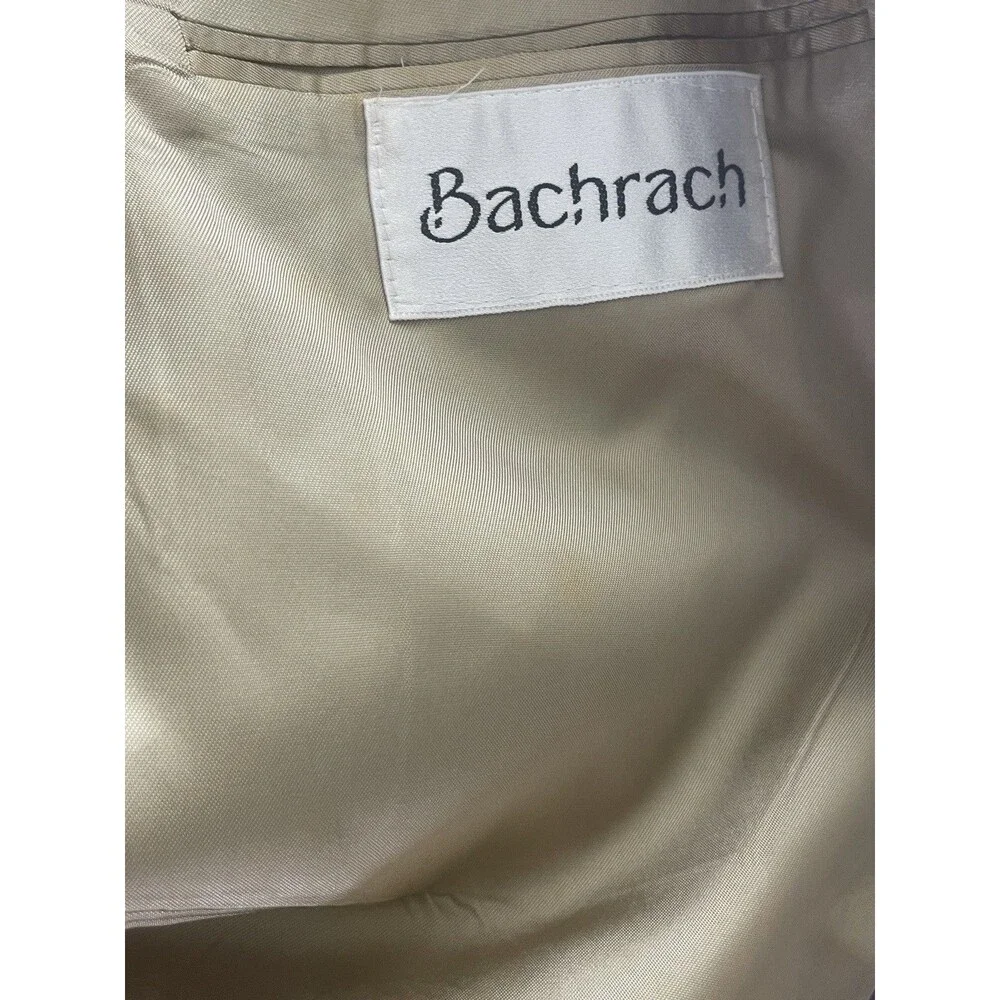 Bachrach Mens Purple Double Breasted Blazer Jacket 100%wool Peak Lapel VTG USA